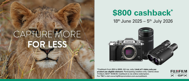 Fujifilm Cashback $800 via redemption