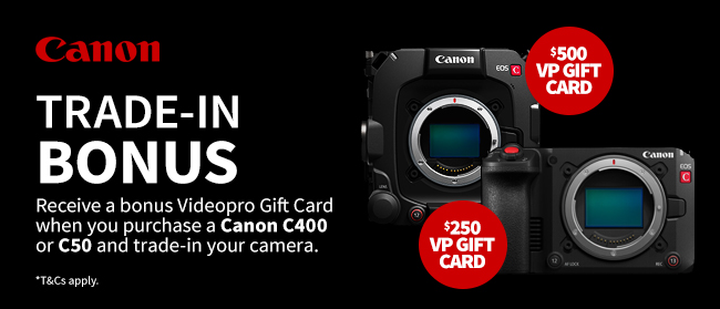 Trade In Your Old Camera & Receive a Bonus Videopro Gift Card!