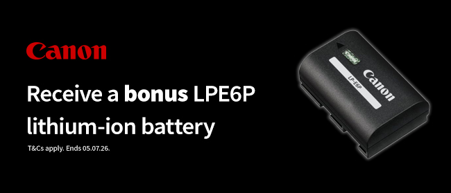 Bonus LP-E6P at checkout