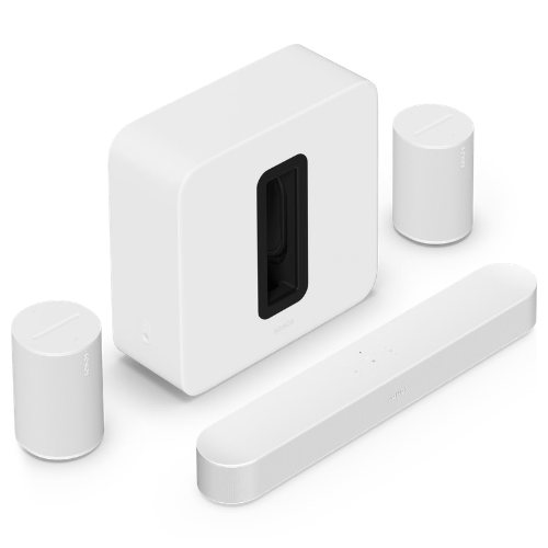 Sonos Beam Gen 2 Sub 4 Era 100 SL Bundle - White | VIDEOPRO